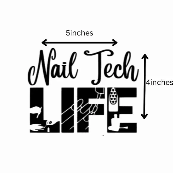 Nail Tech Life-Vinyl Decals-Cool Sticker-Funny Sticker-Laptop Sticker - Picture 2 of 5